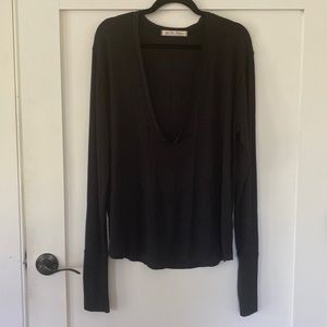 Free people black shirt - large